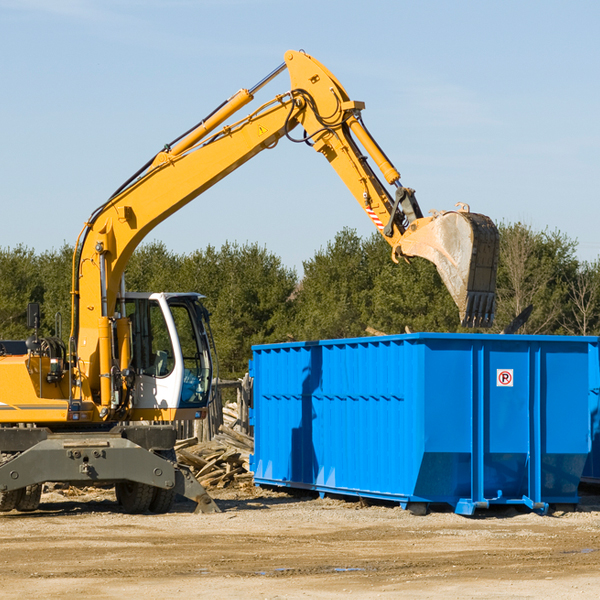 what size residential dumpster rentals are available in Kinnickinnic